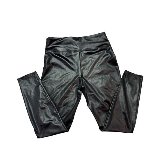 Wild Fable Size Medium Women's High Waisted Faux Leather Ankle Legging 7/8 Capri - Picture 4 of 6